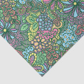 Papier Mousseline Imaginaire floral à main complexe (Détail)