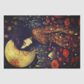 Papier Mousseline Imaginaire floral Twilight Portrait Art Nouveau (Recto)