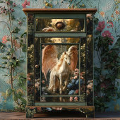 Papier Mousseline Imaginaire Forêt rose et bleue Unicorn Découpage