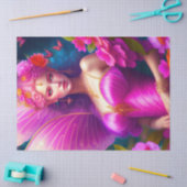 Papier Mousseline Imaginaire Fuchsia Fairy papillons Decoupage (Artisanat)