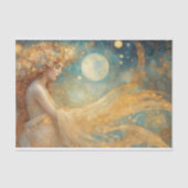 Papier Mousseline Imaginaire Girl with Moons Decoupage (Recto)