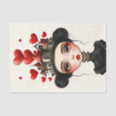 Papier Mousseline Imaginaire gothique Fille, Maisons et Coeurs AX2 D (Recto)