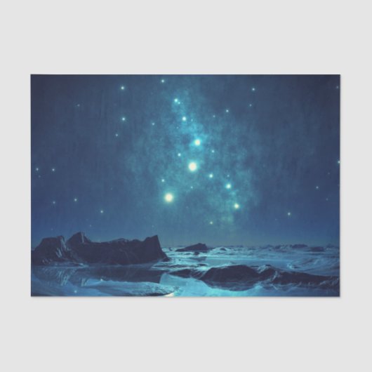 Papier Mousseline Imaginaire Heavenly Night Decoupage Tissu Papier (Recto)