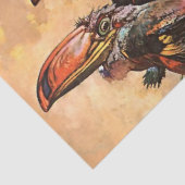 Papier Mousseline Imaginaire "Hornbill" Art de Harry Rountree (Détail)