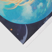 Papier Mousseline Imaginaire Lune Fille 4 Découpage papier (Détail)