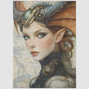 Papier Mousseline Imaginaire lymphatique gothique mythologique Drago