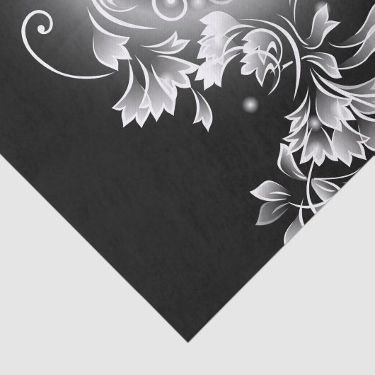 Papier Mousseline Imaginaire Papillon noir et blanc (Détail)