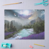 Papier Mousseline Imaginaire Rainforest paysage Pittoresque (Artisanat)