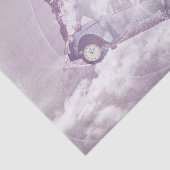 Papier Mousseline Imaginaire rose Cheval Volant Voiture Papillon Fée (Détail)