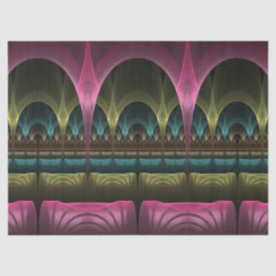 Papier Mousseline Imaginaire spécial Motif Abstrait coloré Fractal