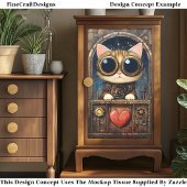 Papier Mousseline Imaginaire Steampunk Tabby Chat Kitten AR1 Découpa