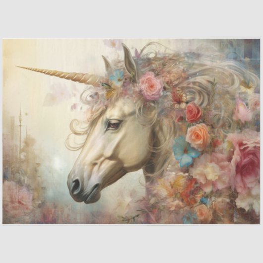 Papier Mousseline Imaginaire Unicorn (Recto)