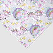 Papier Mousseline Imaginaire unicorne carrelage filles partie tissu (Détail)