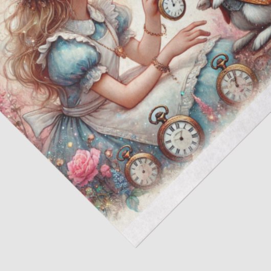 Papier Mousseline Imaginaire Wonderland Rabbit Alice Découpage (Détail)