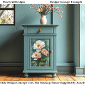 Papier Mousseline Impasto texturé style pivoine fleurs DV4L découpag