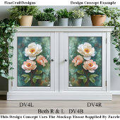 Papier Mousseline Impasto texturé style pivoine fleurs DV4L découpag