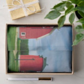Papier Mousseline Impeccable, grange rouge et silo parfaits (Cadeau)