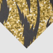 Papier Mousseline Impression à rayures dorées, motif à rayures tigre (Détail)