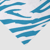 Papier Mousseline Impression Aqua Blue Zebra (Détail)