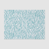 Papier Mousseline Impression Aqua White Zebra (Recto)