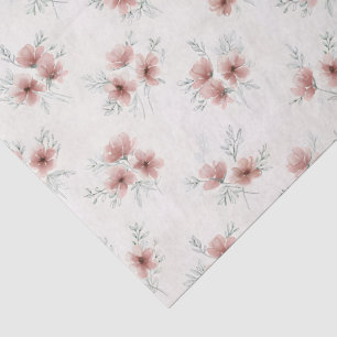 Papier Mousseline Impression botanique de fleurs sauvages Cottagecor