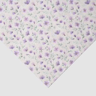Papier Mousseline Impression botanique de fleurs sauvages Cottagecor