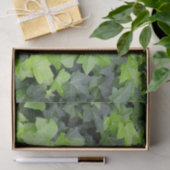 Papier Mousseline Impression botanique verte Ivy (Cadeau)