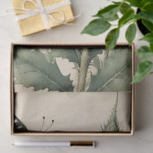 Papier Mousseline Impression Chardon et Papillon (Cadeau)