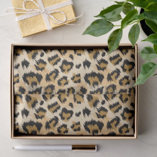 Papier Mousseline Impression Cheetah (Cadeau)