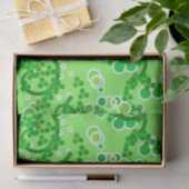 Papier Mousseline Impression Confetti Abstrait moderne, Vert citron (Cadeau)