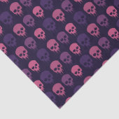 Papier Mousseline Impression crâne rose et violet (Détail)