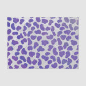 Papier Mousseline Impression dalmate violet et blanche (Recto)