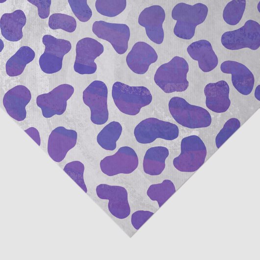 Papier Mousseline Impression dalmate violet et blanche (Détail)