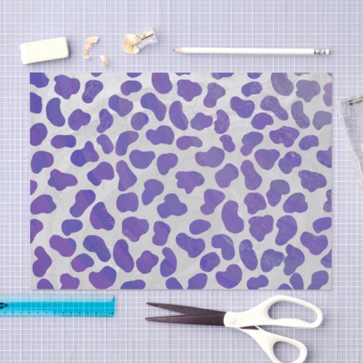 Papier Mousseline Impression dalmate violet et blanche (Artisanat)