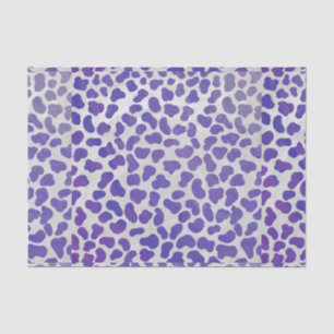 Papier Mousseline Impression dalmate violet et blanche