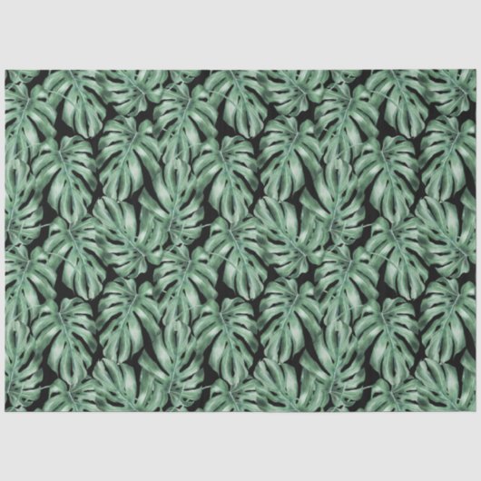 Papier Mousseline Impression d'animal tropical et série de verdure D (Recto)