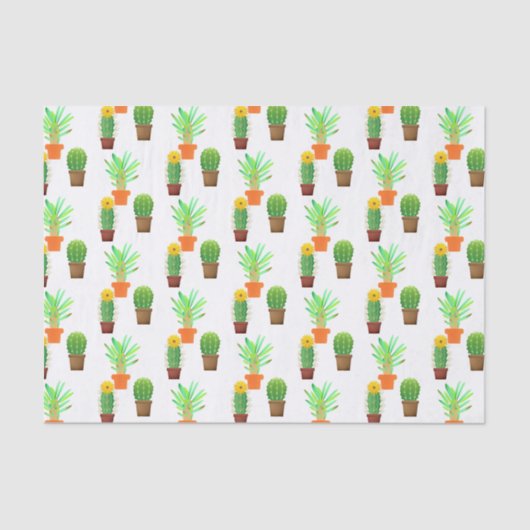 Papier Mousseline Impression de cactus (Recto)