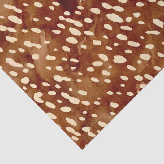 Papier Mousseline Impression de cerfs aquarelle (Détail)