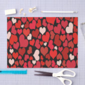 Papier Mousseline Impression de cœur (Artisanat)