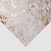 Papier Mousseline Impression de cuir de vache métallisé or (Détail)