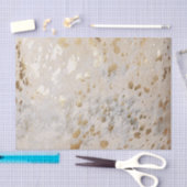 Papier Mousseline Impression de cuir de vache métallisé or (Artisanat)