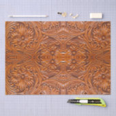 Papier Mousseline Impression de cuir travaillée de style cowboy occi (Artisanat)