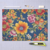 Papier Mousseline Impression de fleurs italiennes Decoupage / (Artisanat)