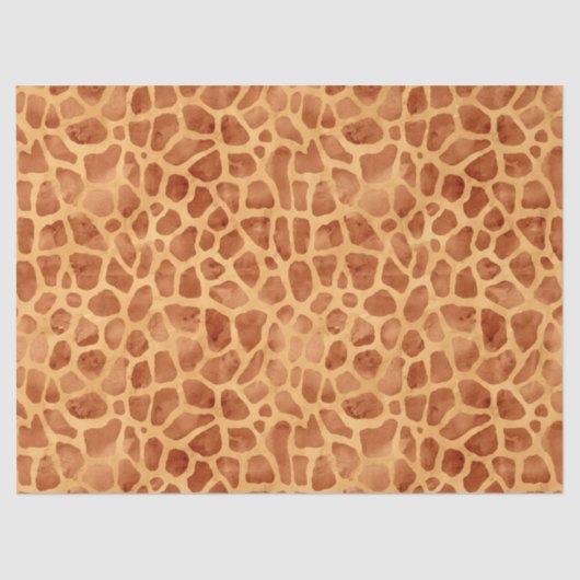Papier Mousseline Impression de girafe aquarelle (Recto)