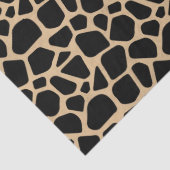 Papier Mousseline Impression de girafe Brown noire (Détail)