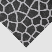 Papier Mousseline Impression de girafe noir et blanc (Détail)