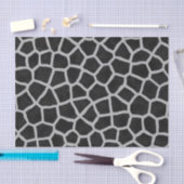 Papier Mousseline Impression de girafe noir et blanc (Artisanat)