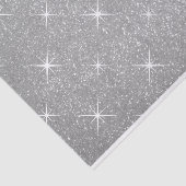 Papier Mousseline Impression de parties scintillant en faux argent d (Détail)
