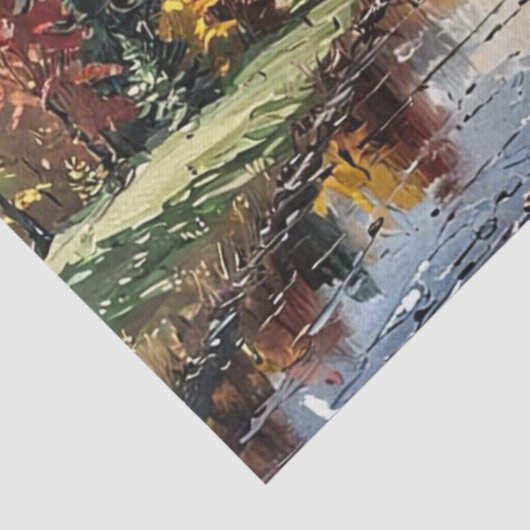 Papier Mousseline Impression de peinture automnale (Détail)