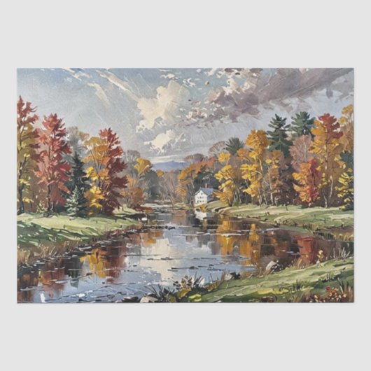 Papier Mousseline Impression de peinture d'automne (Recto)